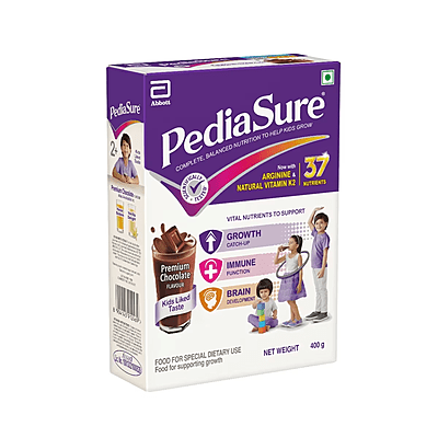 Pediasure Premium Chocolate Flavour Nutrition Drink Powder, 400GM Refill Pack